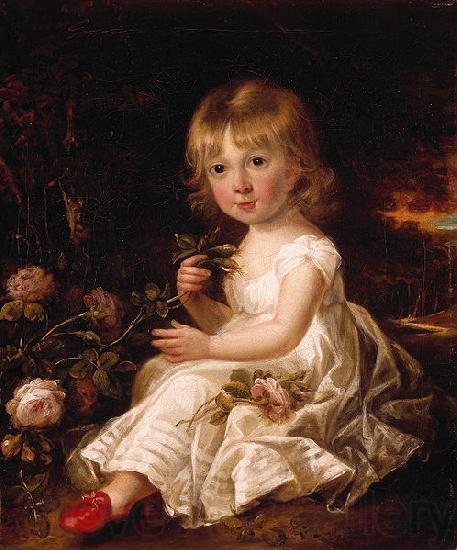 Sir William Beechey Portrait of a Young Girl Norge oil painting art